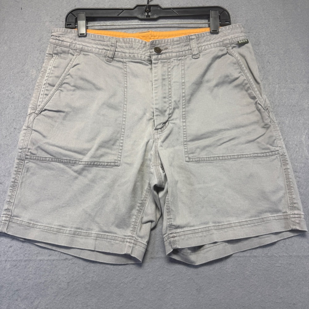 Howler Bros Clarksville Walk Shorts Mens 33x7 Grey Stretch Cotton Brushed Twill